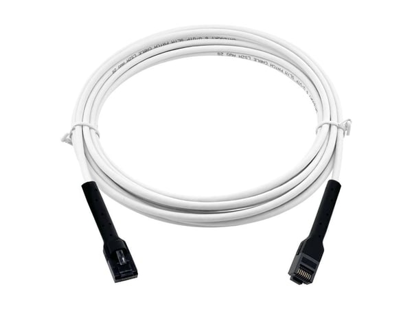DELTACO Flex-Boot - Koblingskabel - RJ-45 (hann) til RJ-45 (hann) - 5 m - UTP - CAT 6a - halogenfri, uten hindringer, flertrådet - hvit