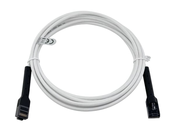 DELTACO Flex-Boot - Koblingskabel - RJ-45 (hann) til RJ-45 (hann) - 3 m - UTP - CAT 6a - halogenfri, uten hindringer, flertrådet - hvit