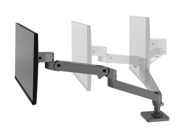 Ergotron LX Pro - Monteringssett (leddarm) - modulær - for LCD-skjerm - mørk grå - skjermstørrelse: inntil 34" - skrivebordsmonterbar