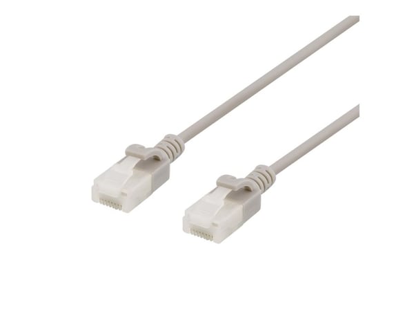 DELTACO - Koblingskabel - RJ-45 (hann) til RJ-45 (hann) - 1.5 m - UTP - CAT 6a - halogenfri, formstøpt, uten hindringer - grå