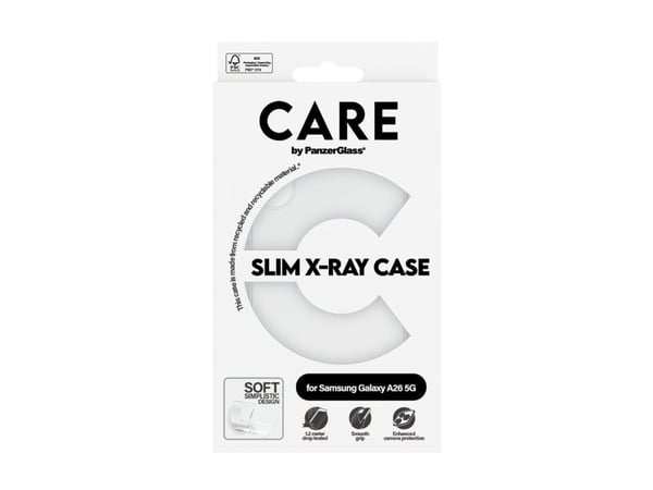 CARE by PanzerGlass X-Ray - Baksidedeksel for mobiltelefon - myk basis - resirkulert plast - gjennomsiktig - for Samsung Galaxy A26