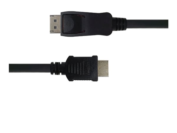Deltaco DisplayPort to HDMI cable, 3m, black, 3 m, DisplayPort, HDMI, Uros, Uros, Suora