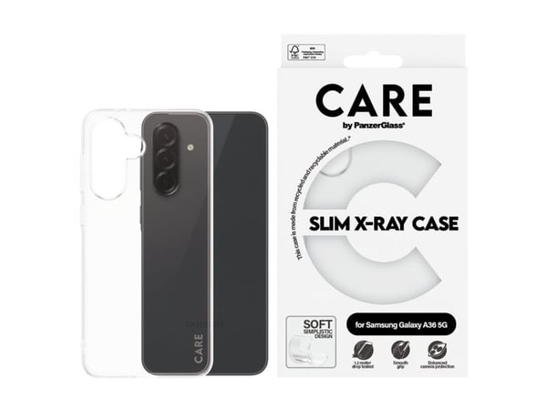 CARE by PanzerGlass X-Ray - Baksidedeksel for mobiltelefon - myk basis - resirkulert plast - gjennomsiktig - for Samsung Galaxy A36