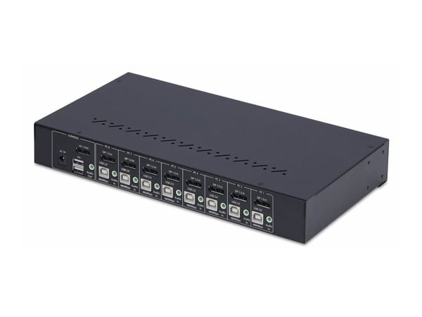 Startech 8-Port DisplayPort KVM Switch w/1U Rack Mount Kit, 4K 60Hz - KVM-svitsj - 8 x KVM port(s) - 1 lokalbruker - stasjonær - TAA-samsvar