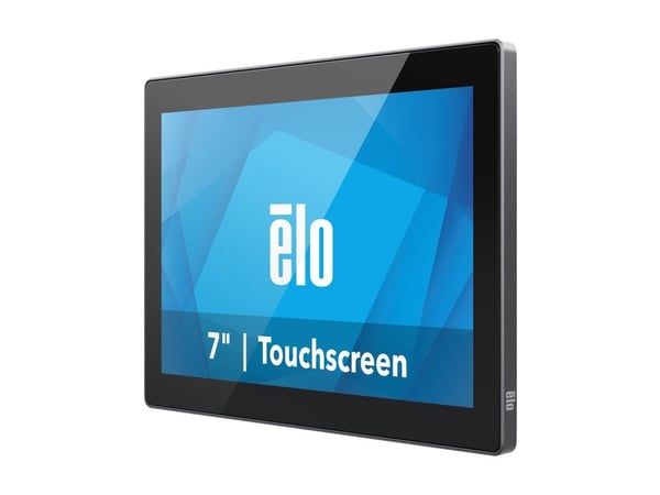 Elo 0704LS - LED-skjerm - 7" - berøringsskjerm - 1280 x 800 HD @ 60 Hz - 400 cd/m² - 800:1 - 35 ms - USB-C - høyttalere - mørk grå
