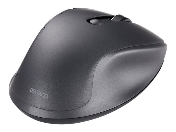 DELTACO MS-906 - Mus - stille - 6 knapper - trådløs - Bluetooth - svart - hengeboks