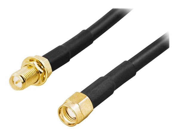 DELTACO - Jatkojohto antennille - RP-SMA (uros) RP-SMA (uros) - 2 m