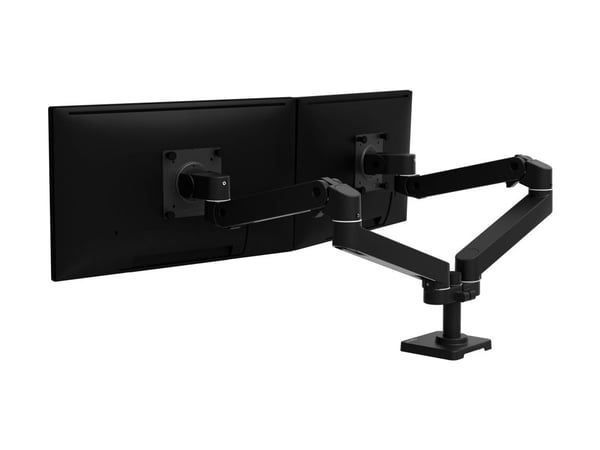 Ergotron LX Pro - Monteringssett (dobbeltarm) - modulær - for 2 LCD-skjermer - side-by-side - aluminium - svart - skjermstørrelse: inntil 27" - skr...