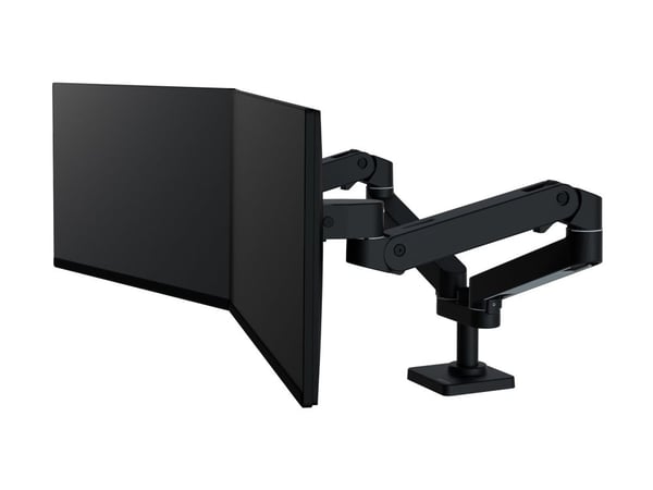 Ergotron LX Pro - Monteringssett (dobbeltarm) - modulær - for 2 LCD-skjermer - side-by-side - aluminium - svart - skjermstørrelse: inntil 27" - skr...