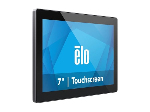 Elo 0704LS - LED-skjerm - 7" - berøringsskjerm - 1280 x 800 HD @ 60 Hz - 400 cd/m² - 800:1 - 35 ms - USB-C - høyttalere - mørk grå