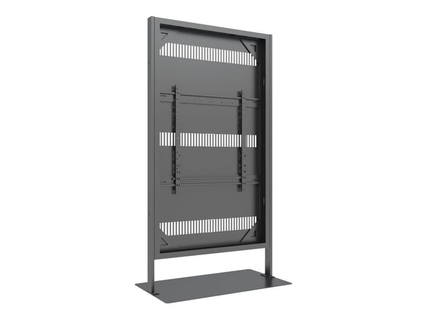 Multibrackets M Pro Series - Stativ - for digitalt skiltingspanel - rammetotem - stål - svart - skjermstørrelse: 75" - plassering på gulv