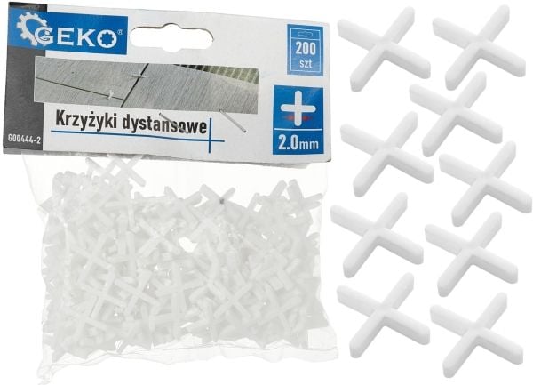 Geko avstandskryss 2,0 mm - 200 stk (100) Geko avstandskryss 2,0 mm - 200 stk (100)