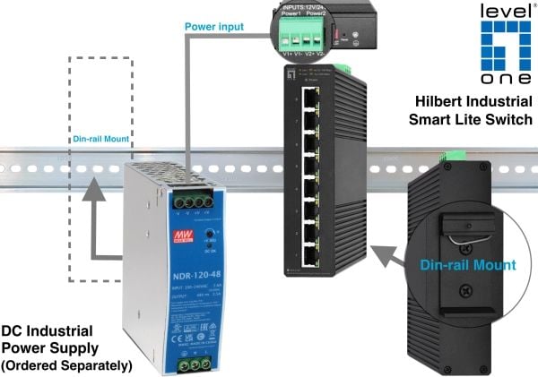 LevelOne IGS-2108, Håndtert, L2, Gigabit Ethernet (10/100/1000), Full tosidig