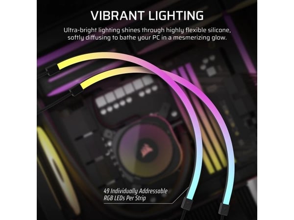 CORSAIR LS430 Aurora RGB - Belysningssett - svart - 430 mm