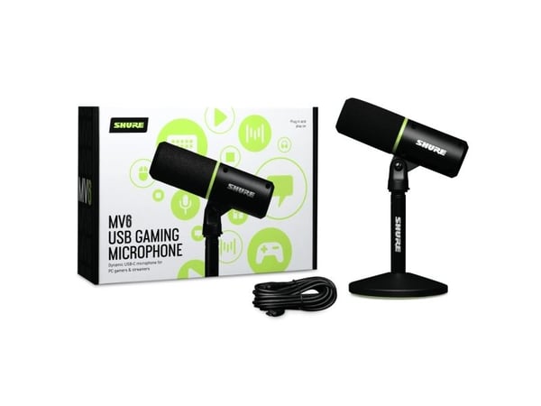 Shure MV6, Bordmikrofon, -34,7 dB, 50 - 15000 Hz, 24 bit, Kardioide, Koblet med ledninger (ikke trådløs)