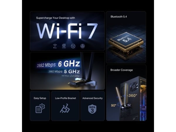 WRL-SOVITIN 6500MBPS WI-FI 7 / ARCHER TBE400E TP-LINKKI
