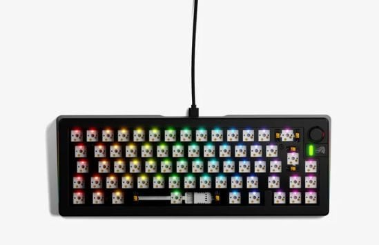 Glorious Gaming GMMK 3 65% Barebones, 65%, Koblet med ledninger (ikke trådløs), USB, RGB LED, Svart