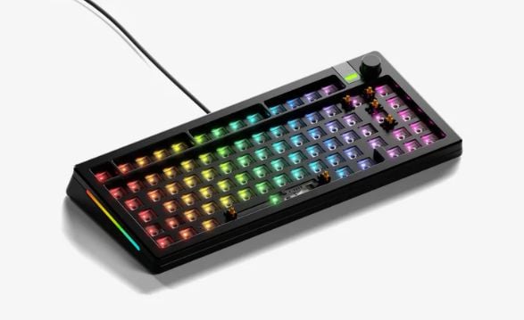 Glorious Gaming GMMK 3 PRO Barebones, 75%, Langallinen, USB, RGB LED, musta