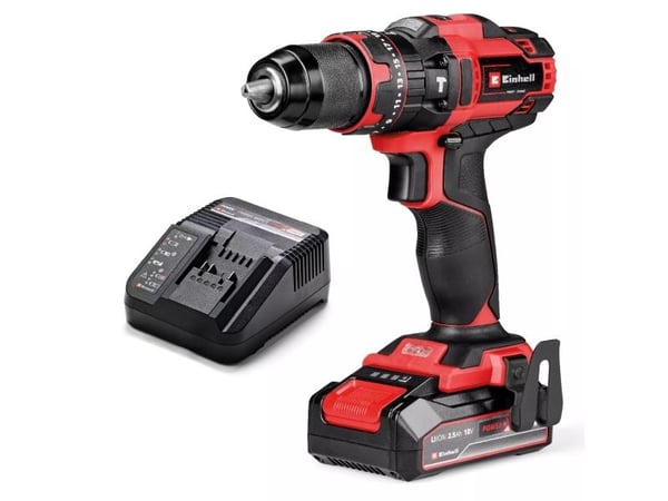Einhell TE-CD 18/44 Li-i, Pistooliporakone, Avaimeton, Harjattu, Pora, musta, Punainen, 1,3 cm Einhell TE-CD 18/44 Li-i, Pistooliporakone, Avaimeton, Harjattu, Pora, musta, Punainen, 1,3 cm