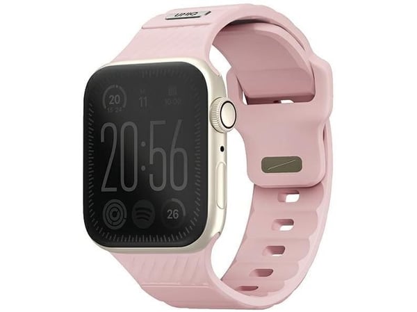 UNIQ armband Stride för Apple Watch Series 1/2/3/4/5/6/7/8/9/SE/SE2 38/40/41 mm - FKM gummirem - rosa