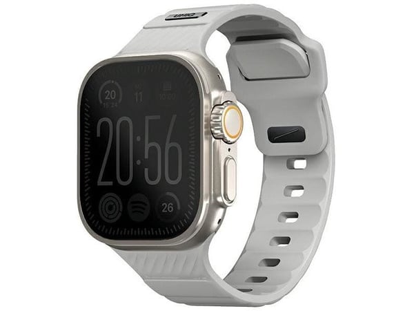 Uniq Stride-reim til Apple Watch 42/44/45/49mm FKM gummi grå/chalk grey