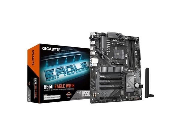 Gigabyte B550 EAGLE WIFI6 - Hovedkort - ATX - Socket AM4 - AMD B550 Chipset - USB-C 3.2 Gen 1, USB 3.2 Gen 2, USB 3.2 Gen 1 - Bluetooth, Wi-Fi 6E, ...