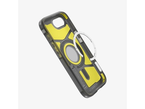 Spigen Tough Armor AI (MagFit), Etui, Apple, iPhone 16e, 15,5 cm (6.1"), Svart, Grå
