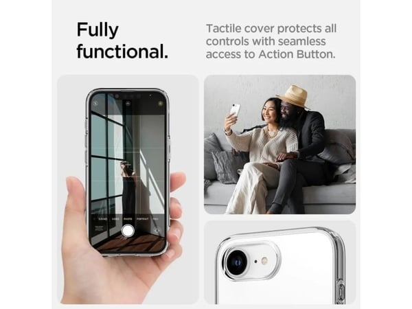 Spigen Crystal Flex (MagFit), Etui, Apple, iPhone 16e, 15,5 cm (6.1"), Gjennomsiktig, Hvit