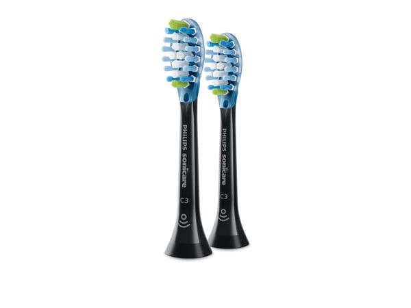 Philips Sonicare C3 Premium Plaque Defence HX9042 - Utskiftningsbørstehode - for tannbørste - svart (en pakke 2)