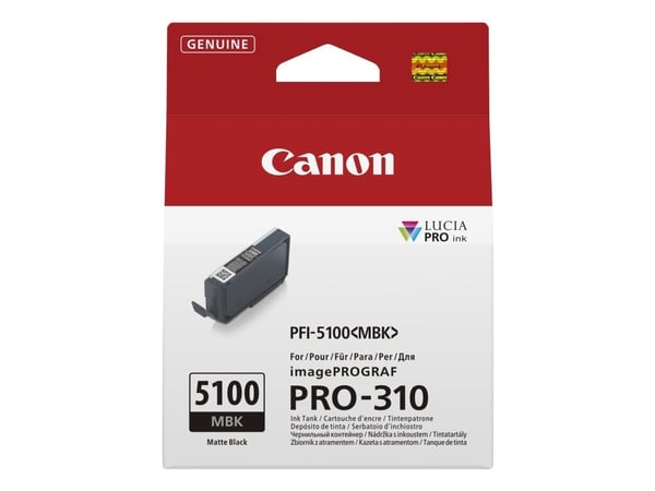 Canon PFI-5100 MBK, Mattamusta, 1 kpl, Yksipakkaus