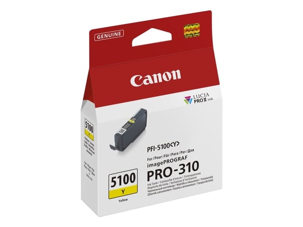 Canon PFI-5100 Y, keltainen, 1 kpl, yksipakkaus