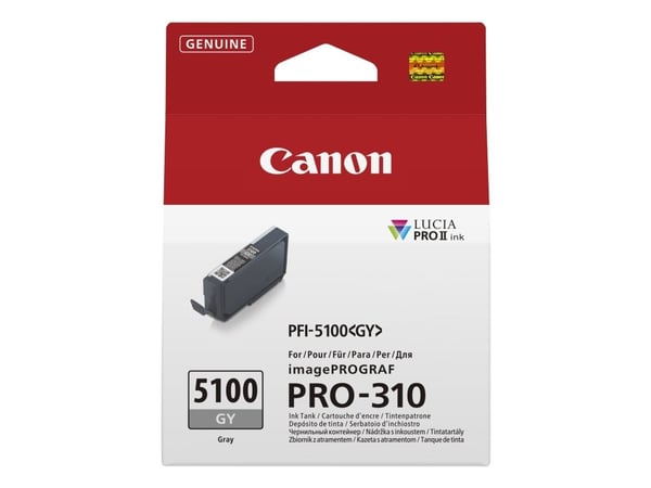 Canon PFI-5100 GY, harmaa, 1 kpl, yksipakkaus