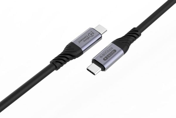 Mikrotilkobling USB4CC1-240W-80GBPS, 1 m, USB C, USB C, USB4 Gen 3x2, 80 Gbps, utgang