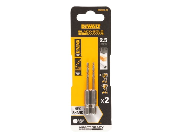 DeWALT DT20601-QZ, Pora, Poranteräsetti, 2,5 mm, 60 mm, 1,5 cm, 135°