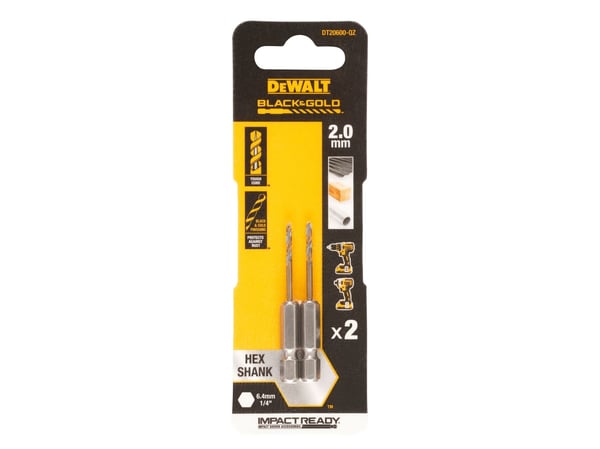 DeWALT DT20600-QZ, Pora, Poranteräsetti, 2 mm, 55 mm, 1,2 cm, 135°