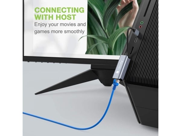 Techly IDATA USB-ETGIGA-CA, Koblet med ledninger (ikke trådløs), USB 3.2 Gen 1 (3.1 Gen 1) Type-C, 10,100,1000 Mbit/s, Svart, Sølv, Aluminium, USB