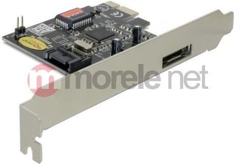 Delock PCI Express-kontrollerkort 1x eSATA, 1x SATA - Lagringskontroll - 2-kanals - SATA 3Gb/s / eSATA 3Gb/s - PCIe x1