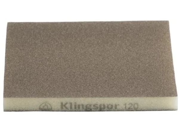 Klingspor Poleringssvamp 120x98x10mm gr.220 for tre/sparkel/maling/plast (271084)