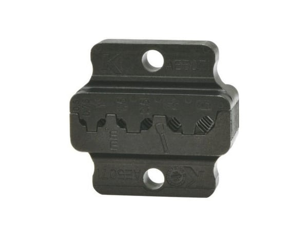 Klauke AE5071 puristusmuotit 0,5 - 6 qmm - Soveltuu DIN 46228-1 ja DIN 46228-4 mukaisille lankasulakkeille. Nelikulmainen puristusmuotti ja kampapr...