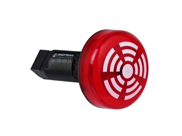 Werma Signaltechnik Kombi-signalgiver LED 150.100.68 Rød Konstant lys 230 V/AC 80 dB