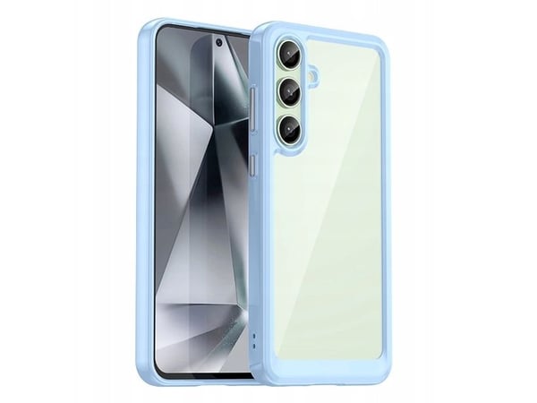 Outer Space Case silikondeksel med gelramme til Samsung Galaxy S24 FE - blå
