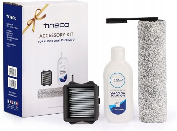 TINECO S5 Combo vedlikeholdssett med rengjøringsmiddel, rulle og HEPA-filter