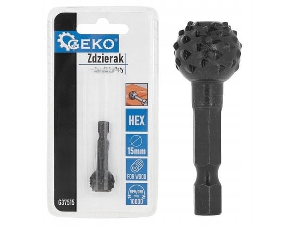 Geko skrapa – rundradig slipp till trä 15 mm HEX (50/250)