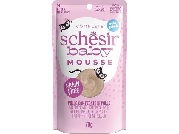 Schesir Baby kattemat med kylling og lever 70 g