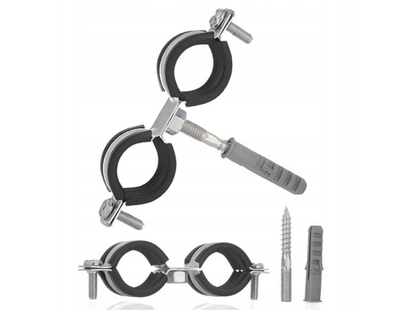 Geko metallklemme med gummi for dobbelt rør 1" 32-36 mm (200)