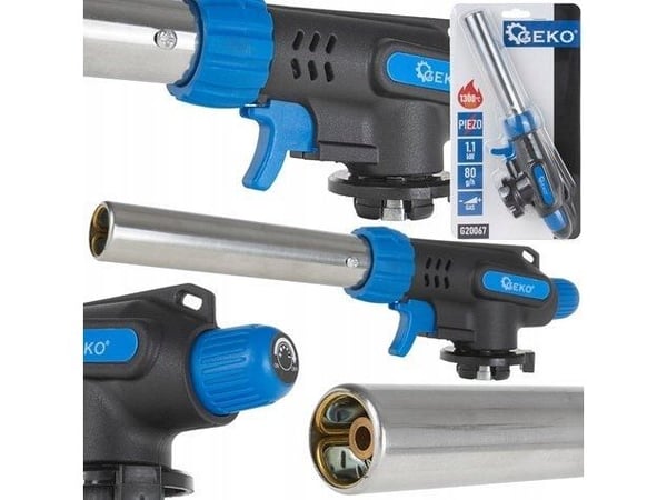 GEKO lang gassbrenner piezo med tenning (10/60)