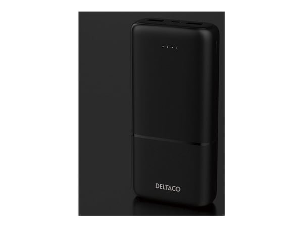DELTACO ulkoinen akku 20 000 mAh, 2 x USB-A 18 W, 1 x USB-C PD 20 W / PB-C1008