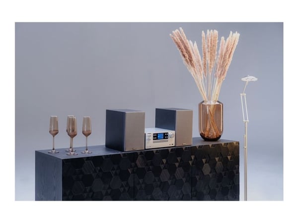 Kenwood M-925DAB-S - Mikrosystem - 2 x 50 watt - sølv