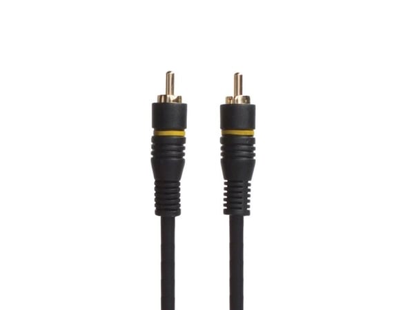 Sinox Composite Video kabel. 5m. Sort
