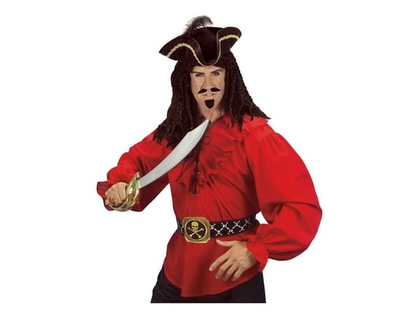 Rød piratskjorte